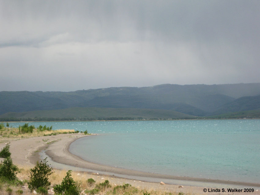 Storm over Bear Lake, Utah, from the east shore.