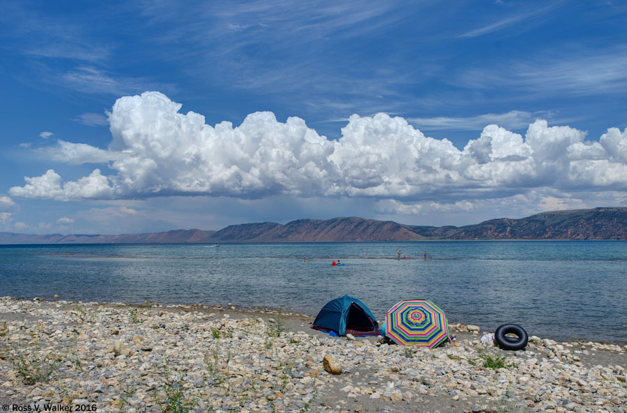 Bear Lake on the west side near Laketown, Utah