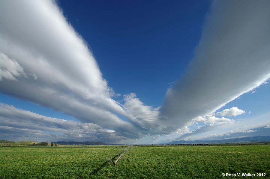 Clouds over fields, Montpelier, Idaho