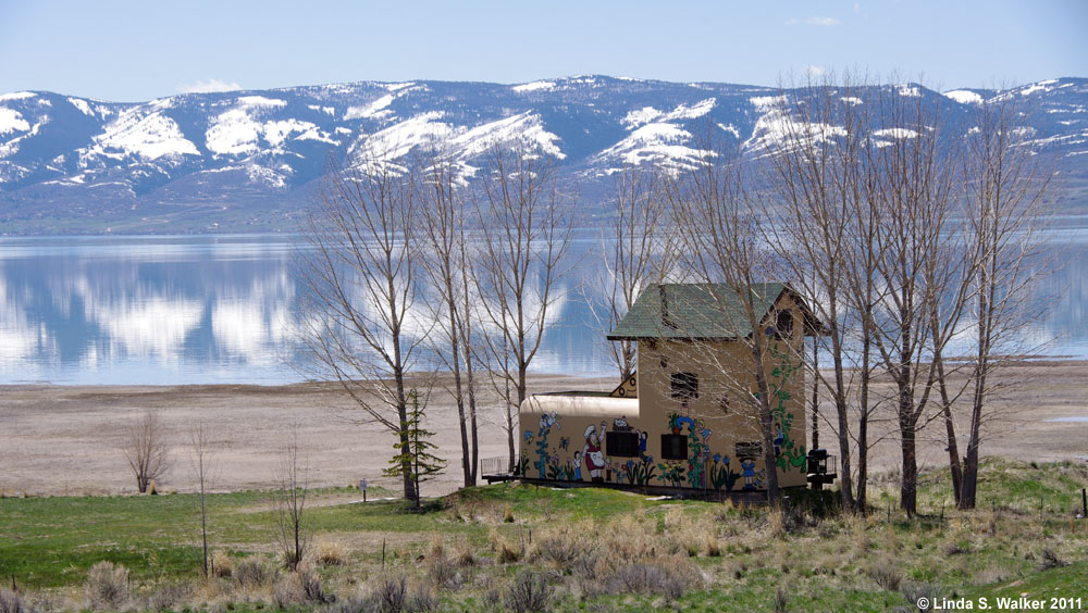 A whimsical shoe house on the east side of Bear Lake, Idaho