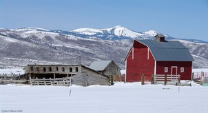 Two barns, Bennington, Idaho