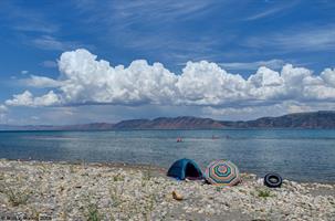 Beach umbrellas, Bear Lake, Utah