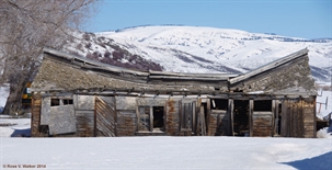 Collapsing shed, Geneva, Idaho