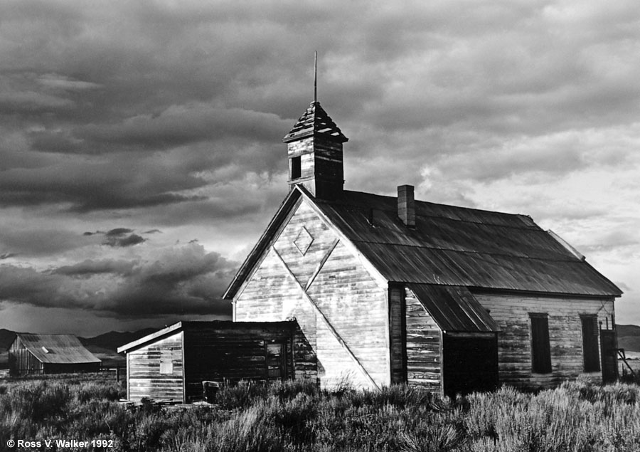 Abandoned school, Corral, Idaho