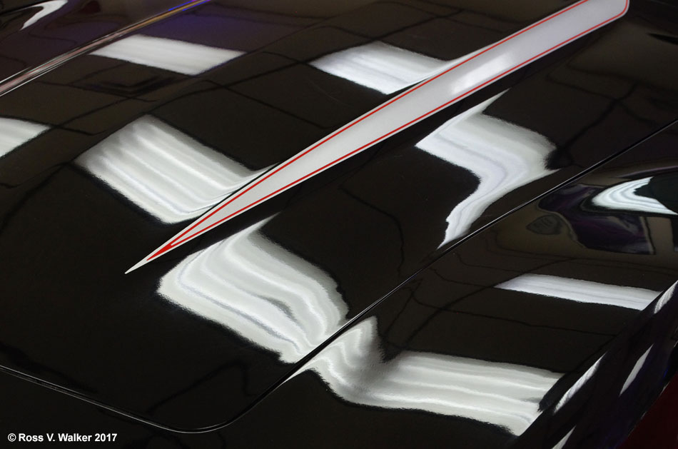 Reflection in a car hood, Martin Auto Museum, Phoenix, Arizona