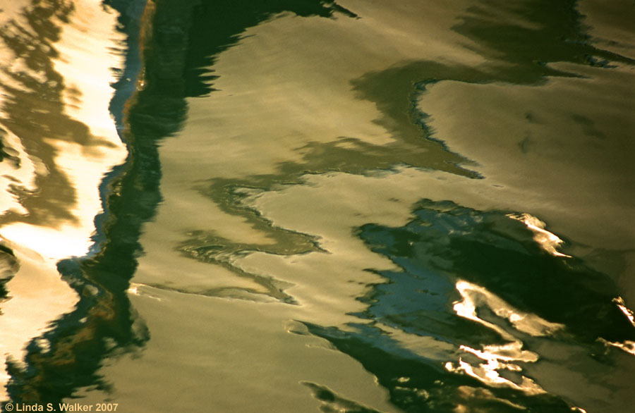 Dockside reflection, Bar Harbor, Maine