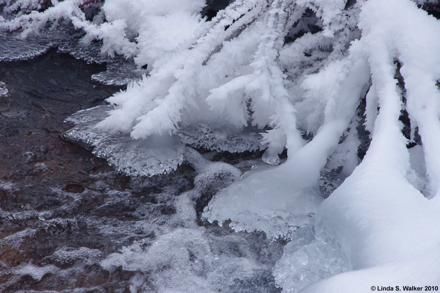 Pancake ice, Dry Fork, Wyoming