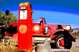 Posterized Fire Truck