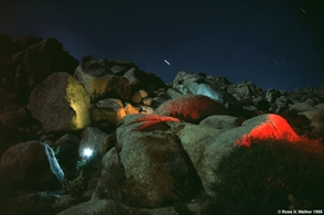 Colored flash in rocks