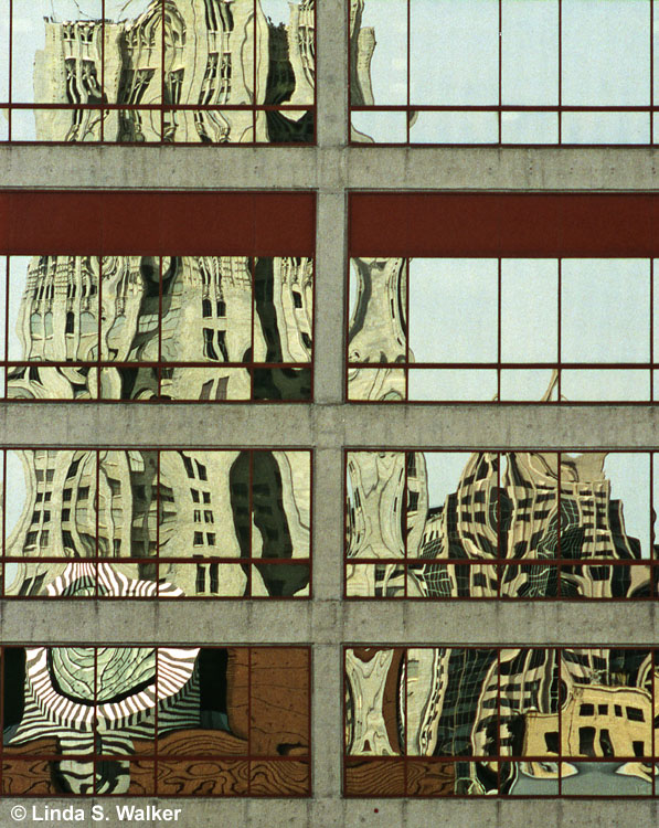Window distortions - San Francisco, reflection