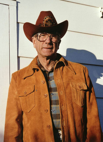 Don Stephens with his pheasant feather hat