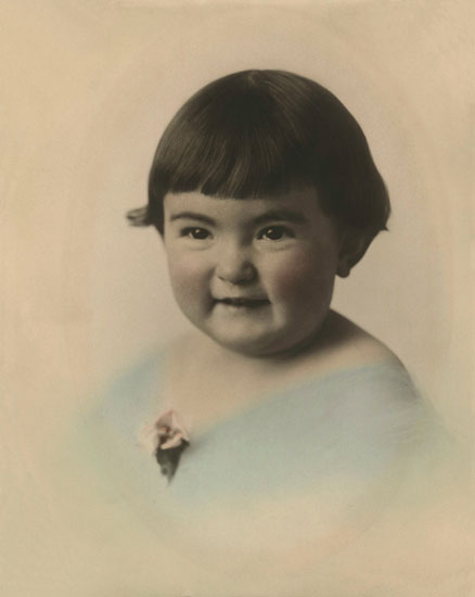 Geneva Wright Stephens  about 2 years old.