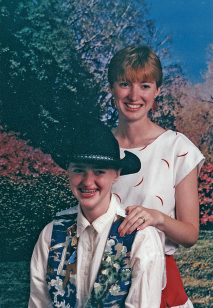 Tannis Sue Walker Lambert and Kelly Regina Walker. Photo taken about 1993.
