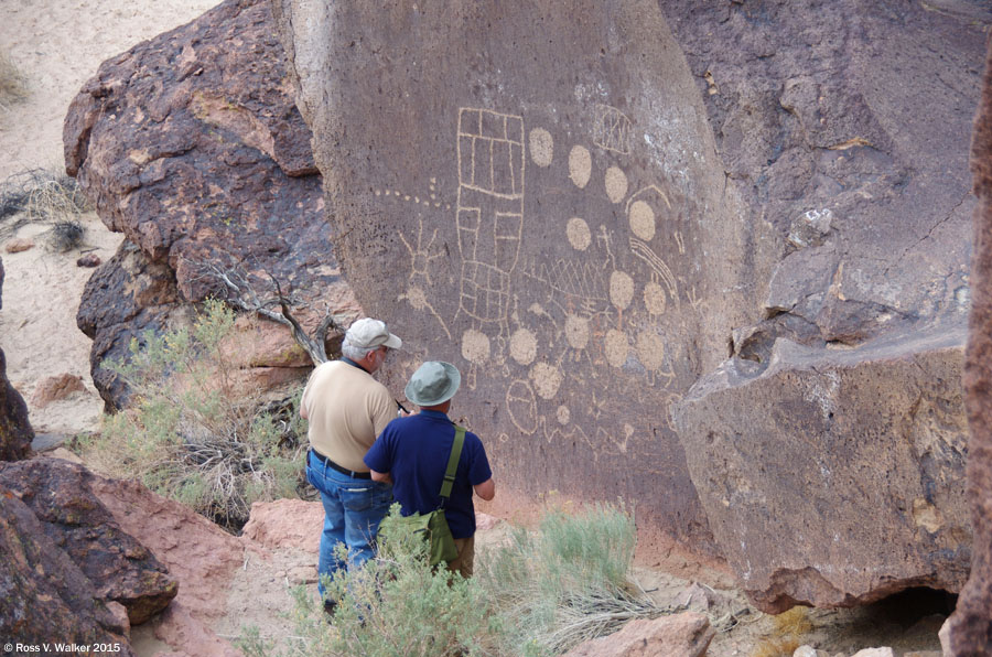 13 Moons petroglyph panel in the volcanic tablelands, eastern Sierra, California