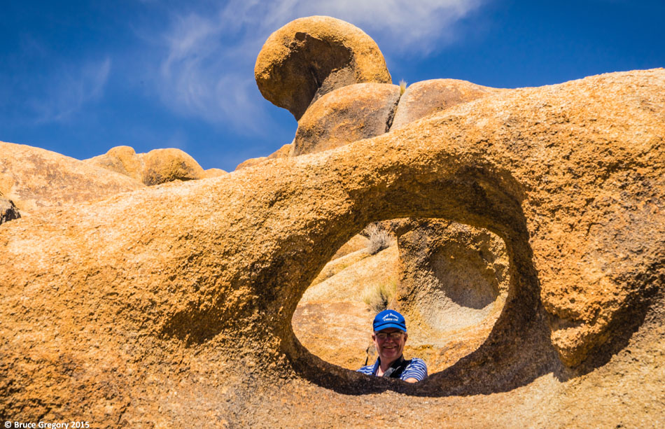 Ross Walker in an arch in the Alabama Hills, California