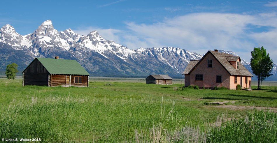 John Moulton ranch buildings on Mormon Row, Grand Teton National Park, WY