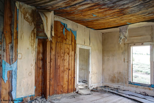 Ghost town interior, Gilmore, Idaho.