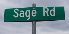 Sage Road sign