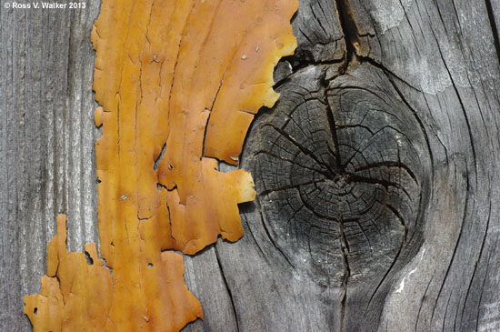 Peeling paint at the Hecla mining complex in Burke, Idaho