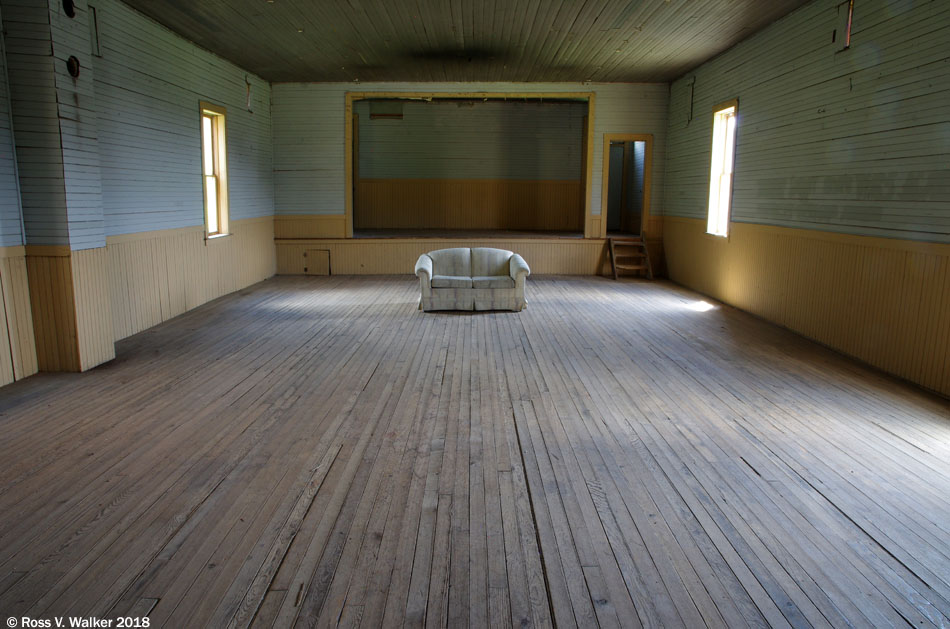 The Fraternity Hall interior, Elkhorn, Montana