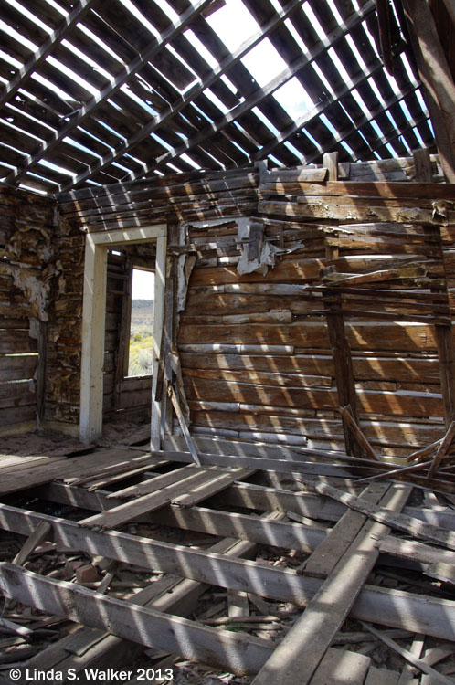 Log House interior, Piedmont, Wyoming