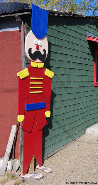 A wooden soldier at Tuscarora, Nevada