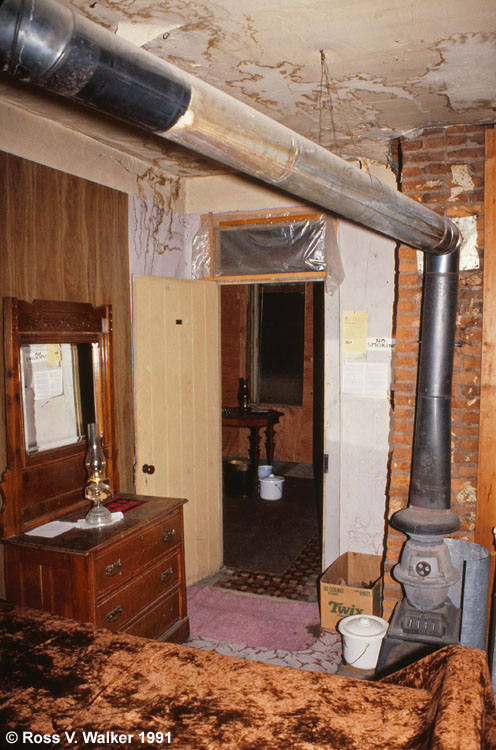 Bedroom in the Idaho Hotel where we spent the night in 1991.