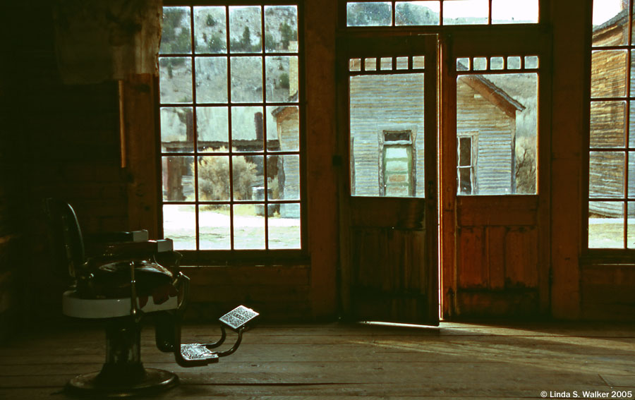 Barber shop and saloon, Bannack, Montana