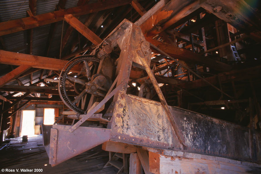 Machinery inside Belmont Mill, Nevada