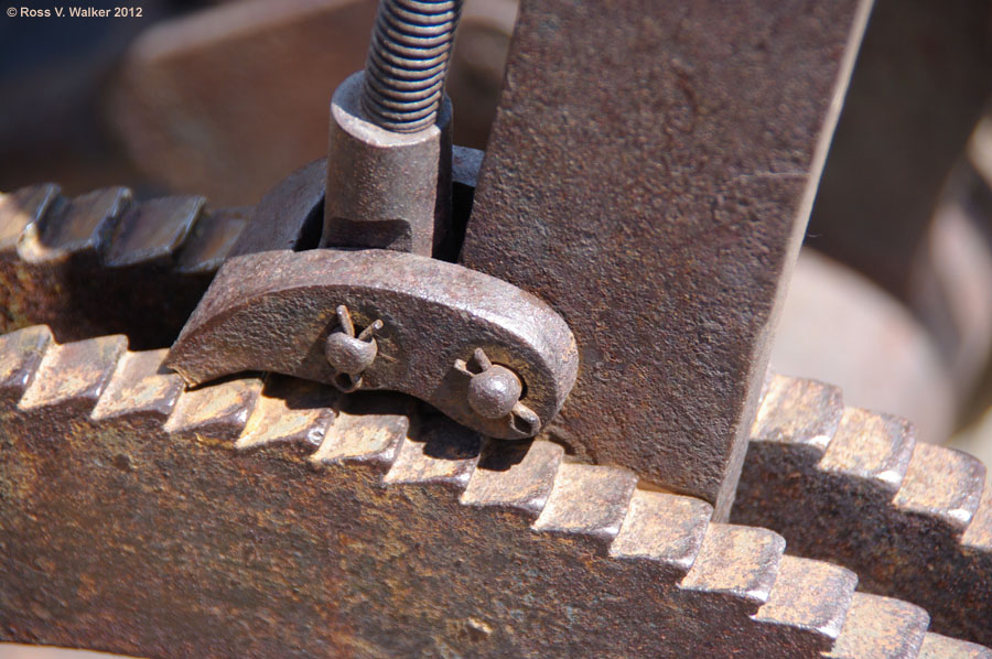 Cotter pins and gears on a big winch near the Standard Mill, Bodie, California