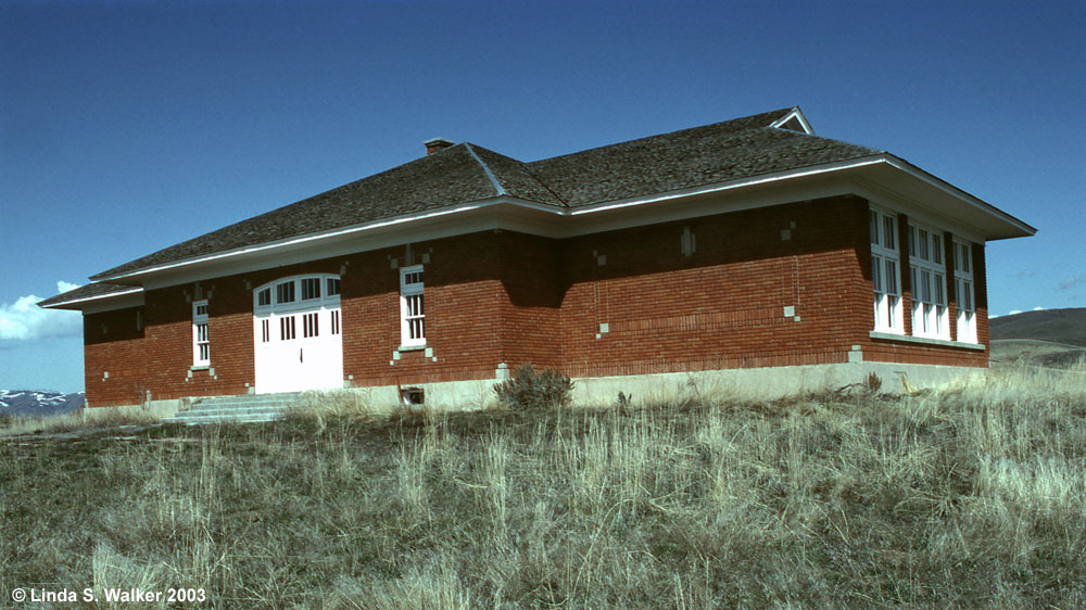 Chesterfield School ruins after a fire caused by a lightning strike