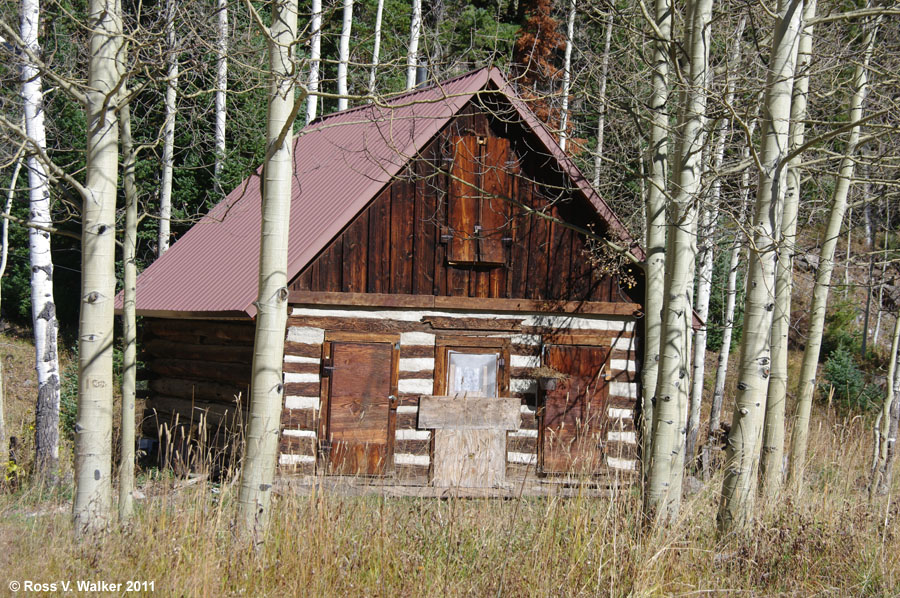 Log cabin in an aspen grove, Crystal, Colorado