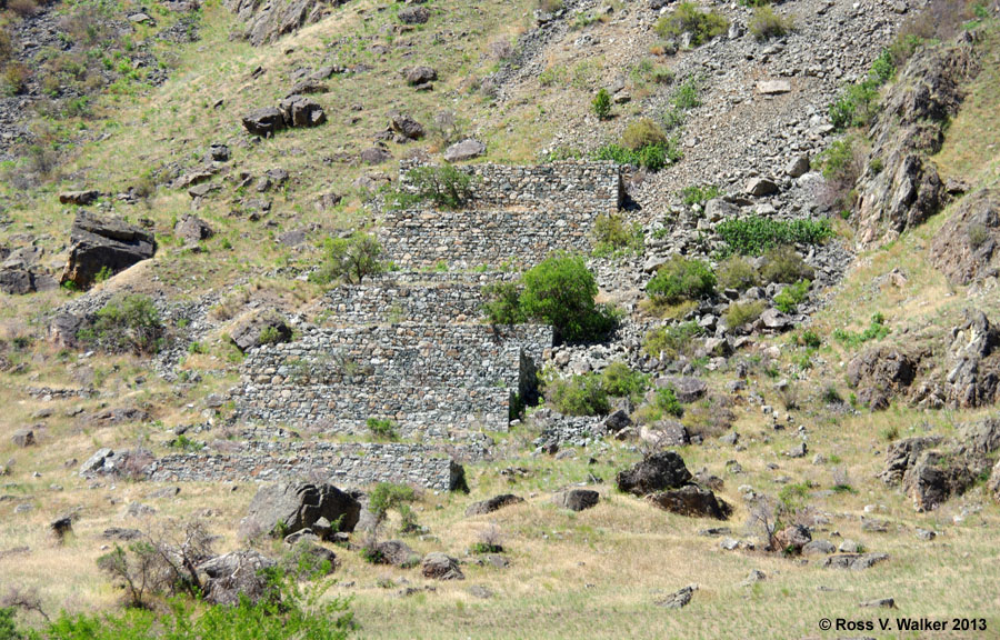 Mill ruins at Eureka Bar, Oregon