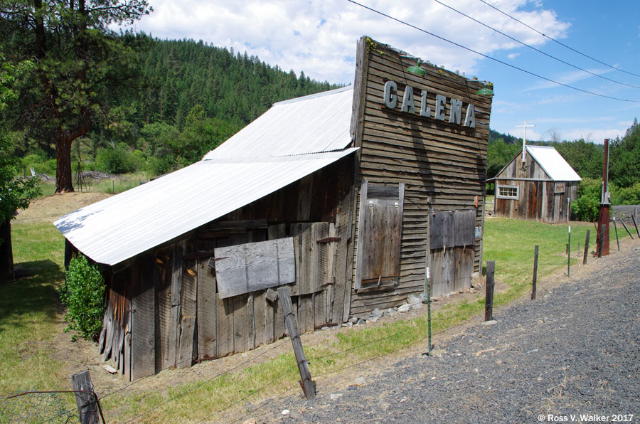 False front and a tiny church in Galena, Oregon