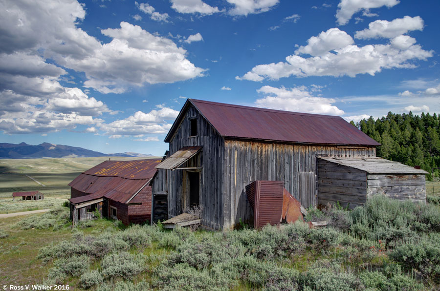 Barn uphill from the big Gilmore Mercantile building.