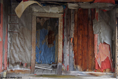 Ghost town interior, Gilmore, Idaho.