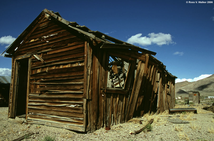 The roof is gone, and this old house won't last much longer, Gold Point, Nevada