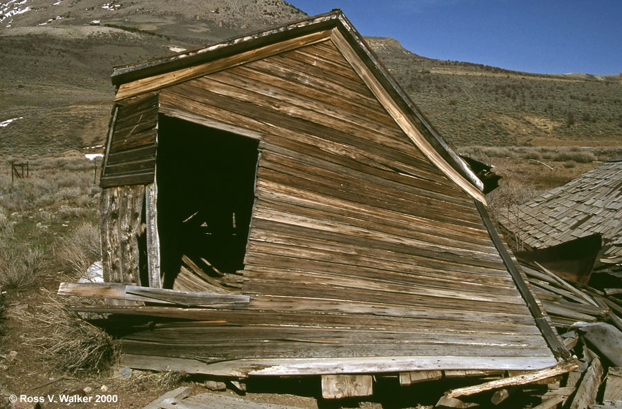 An old house collapsing in slow motion, Hamilton, Nevada