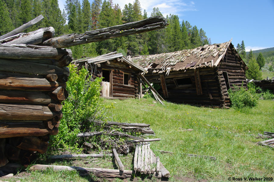 Log houses, Leesburg, Idaho