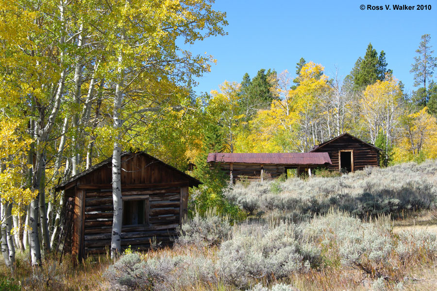 Cabins among the aspens, Miner's Delight, Wyoming