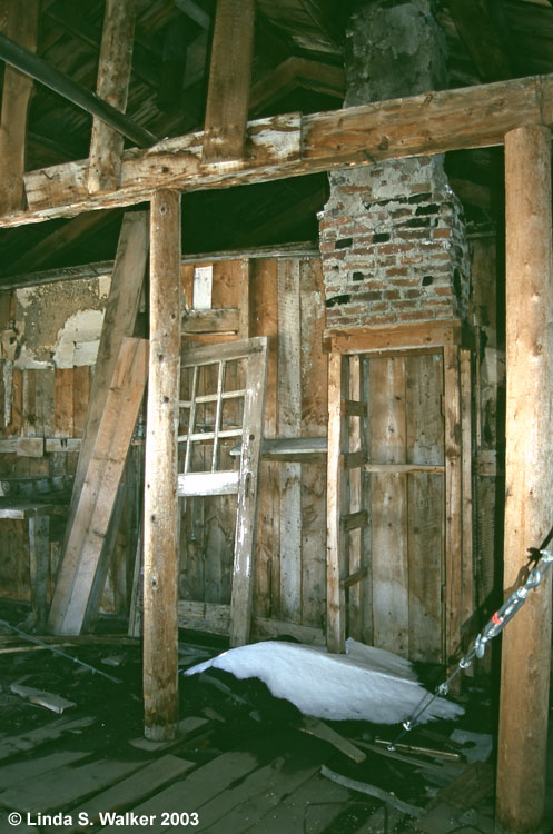 Interior chimney, possibly from a forge, Miner's Delight, Wyoming.