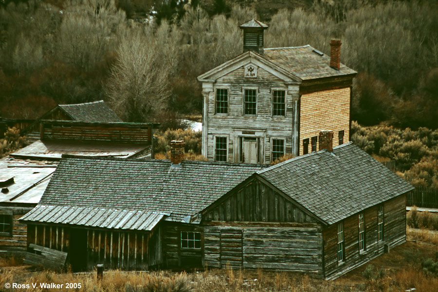 Bannack, Montana, an active Masonic Lodge upstairs school downstairs.