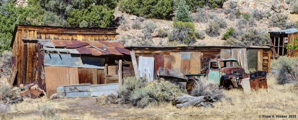 Osceola, Nevada sheds from recent mining activity