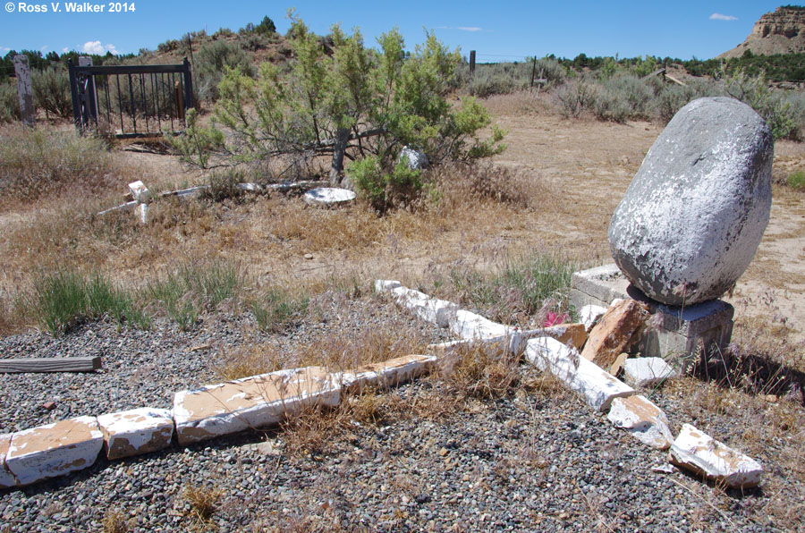 An unusual unmarked headstone at Sego, Utah
