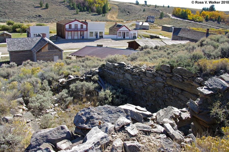 The restored buildings of South Pass City, Wyoming