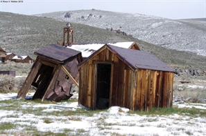 Leaning outhouse, Bodie