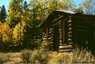 Log cabin, Miner's Delight, Wyoming