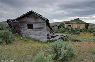 Leaning houses, Sage, Wyoming