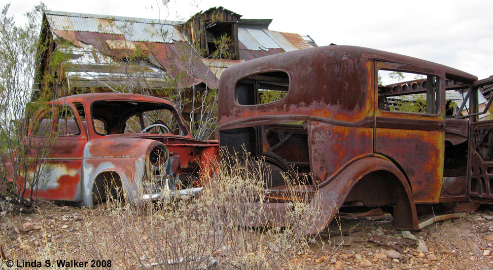 Cars from two decades, Vulture City, Arizona