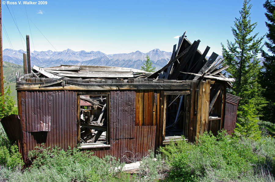 Abandoned cabin at the Alberta Mine, White Knob Mountain, Idaho